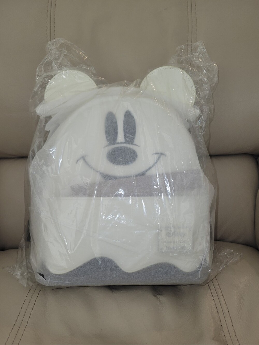 Disney Loungefly White Halloween Ghost Mickey Mouse Mini Backpack - Picture 2 of 7